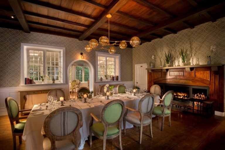 Luxurious indoor dining area at Fancourt Resort