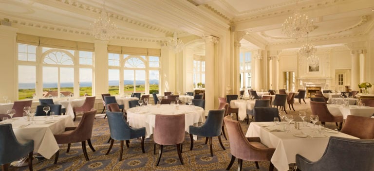 Fine dining set up at Trump Turnberry's 1906 Restaurant