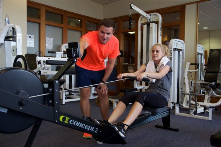 Personal training session at Carnoustie Hotel's gym