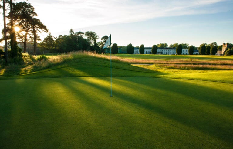 Sun rises over the first green at Castlemartyr Resort in Ireland