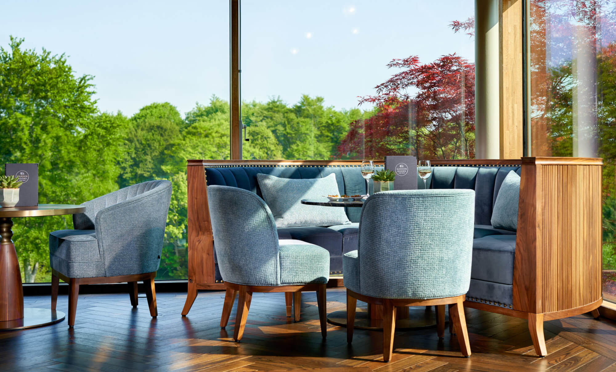 Raised restaurant overlooking the Druids Glen nature