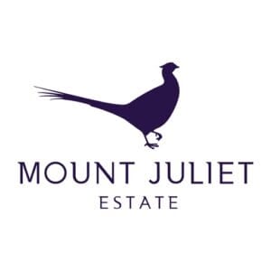 Purple logo of Mount Juliet Estate on white background