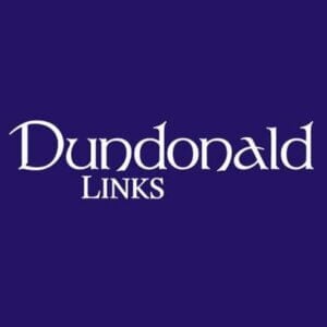 White Dundonald Links on purple background