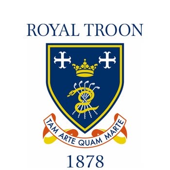 Royal Troon logo on white background
