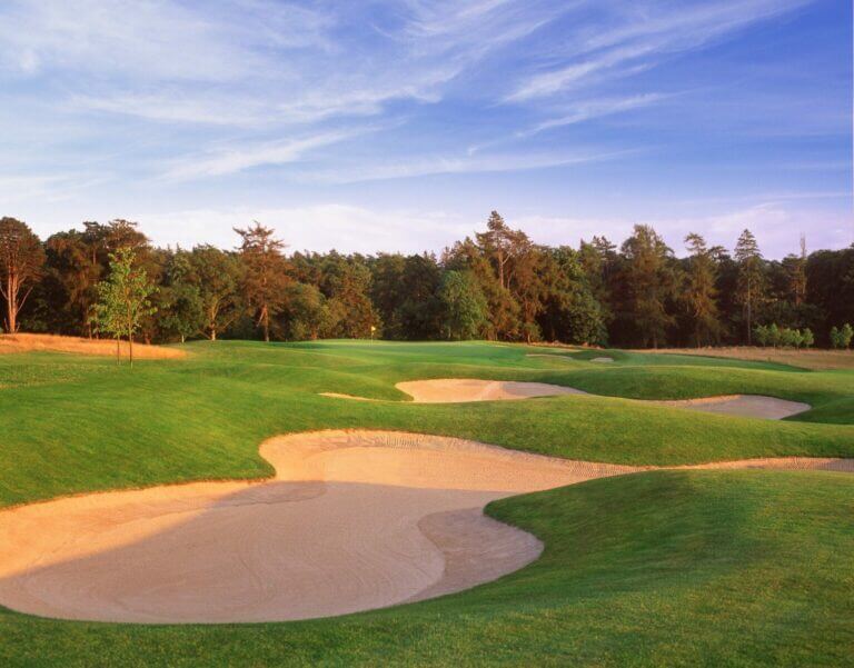 LArge bunkers protect O'meara golf course at Carton House