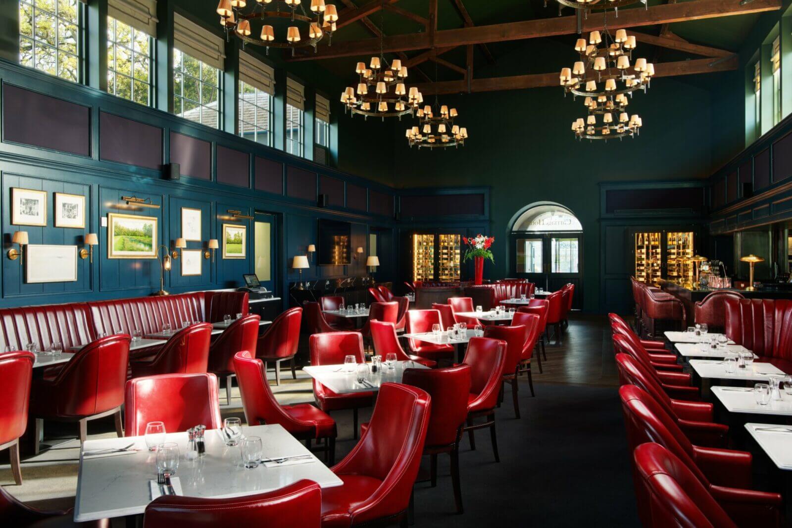 Modern decor in the Carton House Carriage House Restaurant