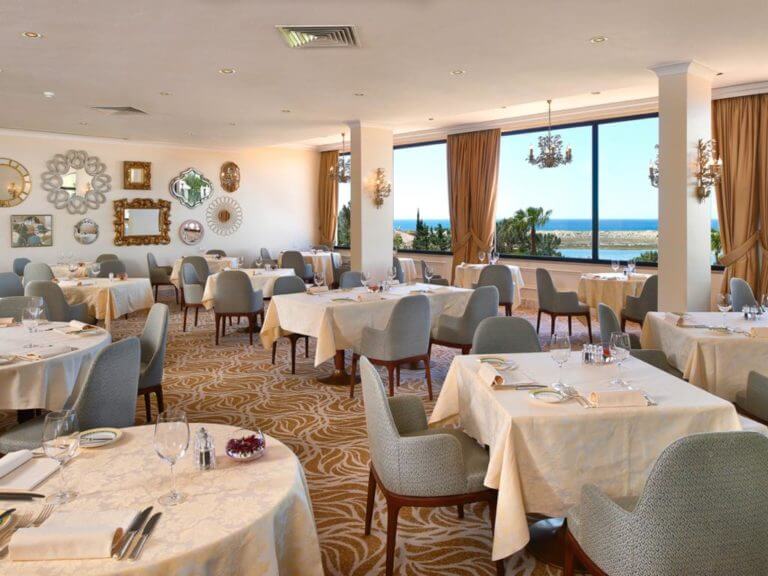 Fine dining set up in the Quinta do Lago Hotel
