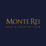 Yellow Monte Rei Logo on blue blackground