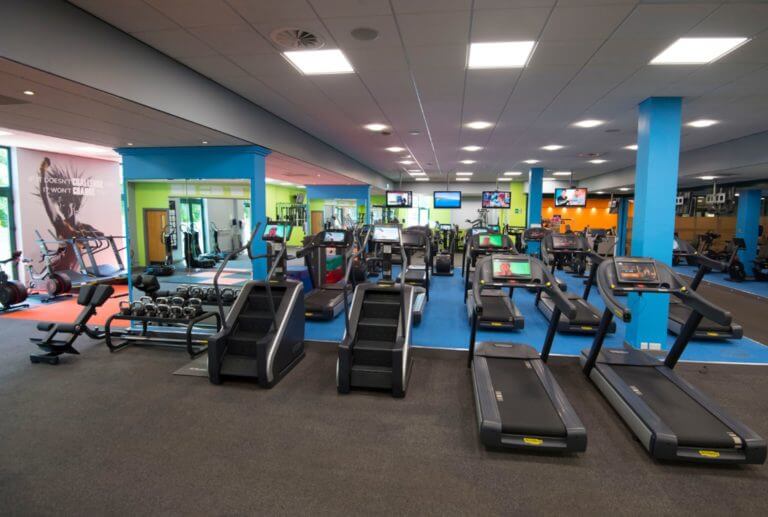 Large indoor gymnasium at Vale Resort in Wales