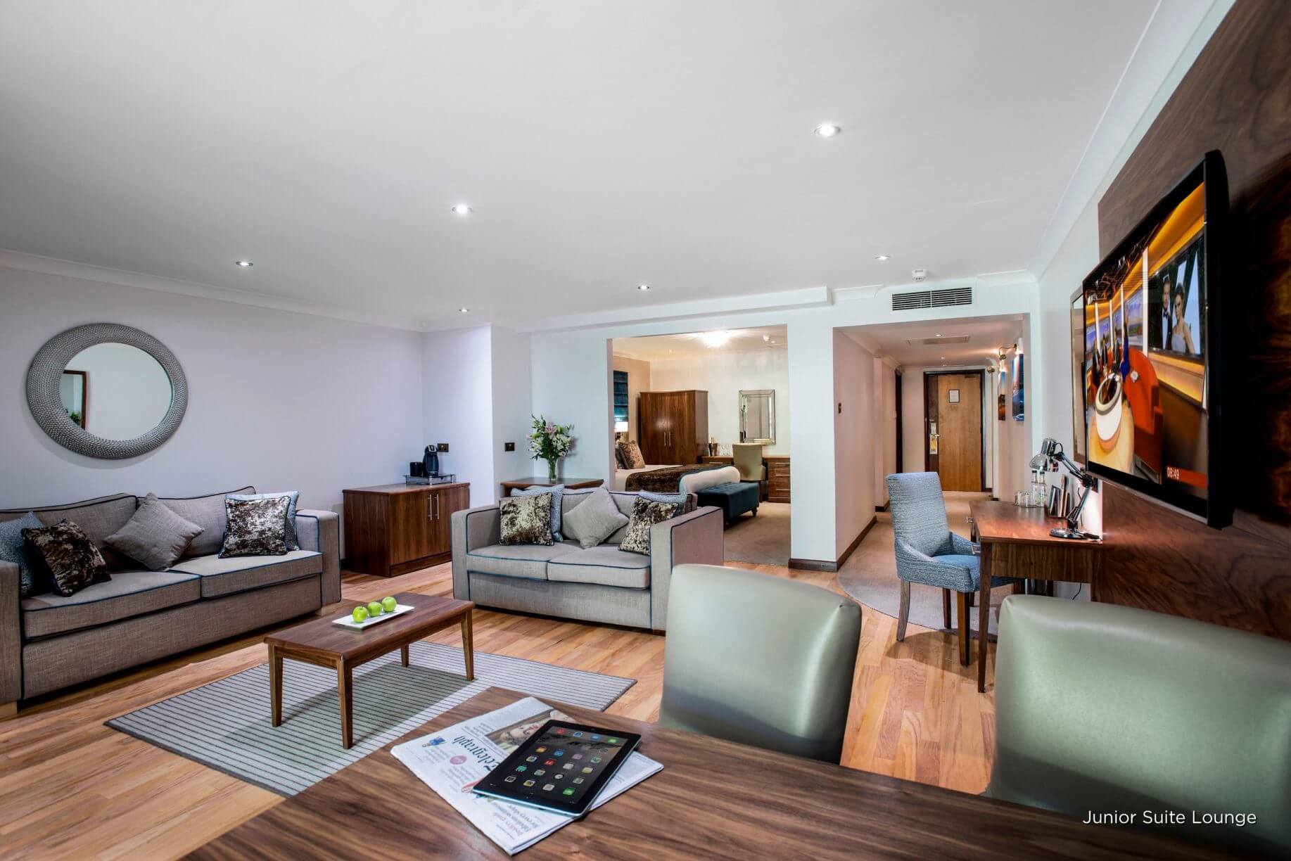 Large suite with separate living area to kitchen and bedroom