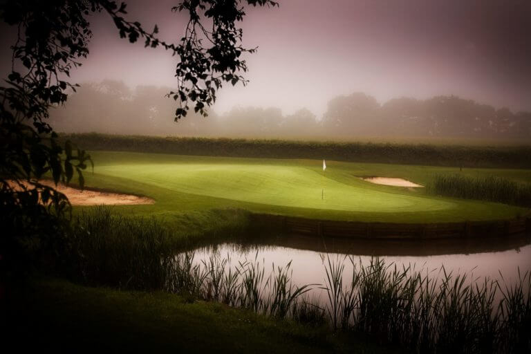 Mist encapsulates golf course at Vale Resort