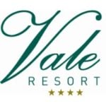 Green and gold Vale Resort logo