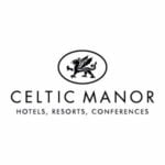 Black Celtic Manor Resort logo on white background