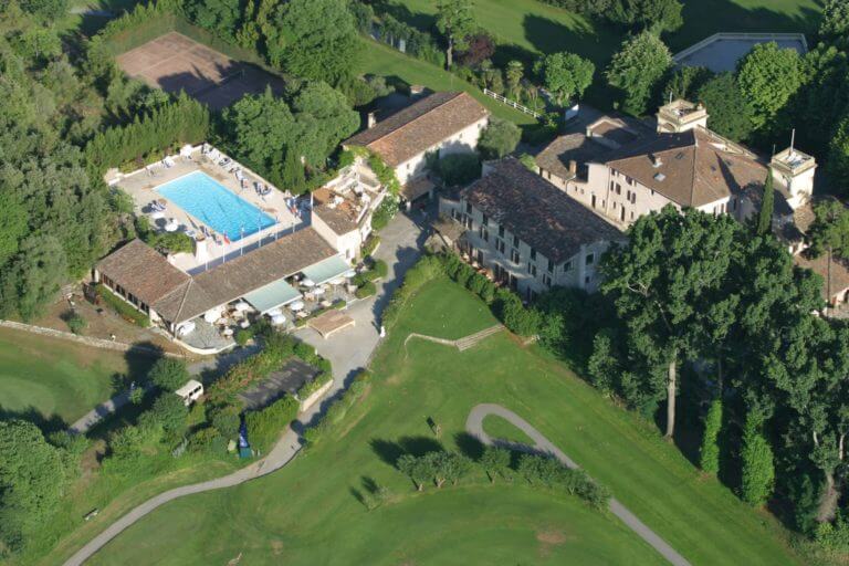 Aerial view of the Chateau de la Begude Resort Complex