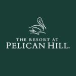 White Pelican Hill Logo on green background