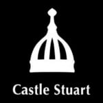 White Castle Stuart Logo on Black Background