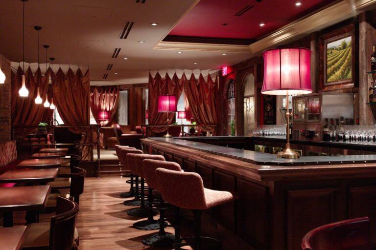 Luxurious bar interior at Kohler Resort