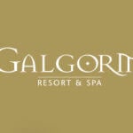 White Galgorm logo on gold background