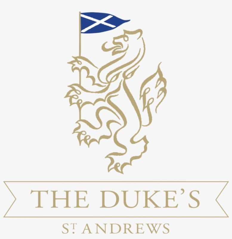 The Duke's golf club logo with Scottish flag