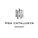 Black PGA Catalunya Resort on white background