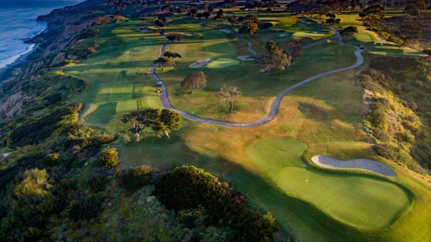 Aerial view of Torrey Pines South golf course