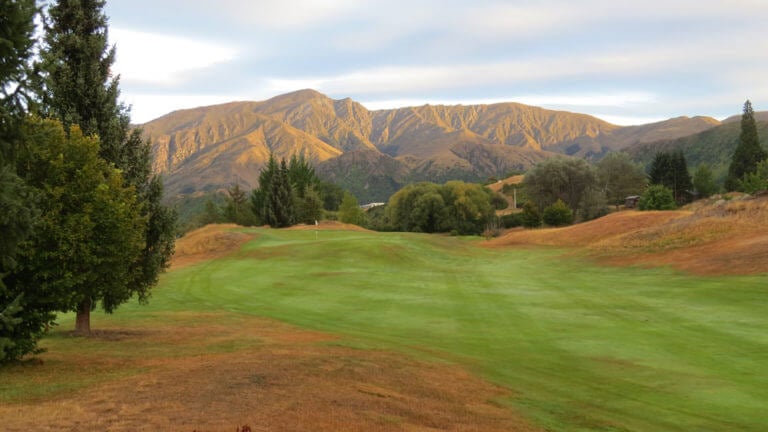 Open fairway with mountain views at Arrowtown Golf Club