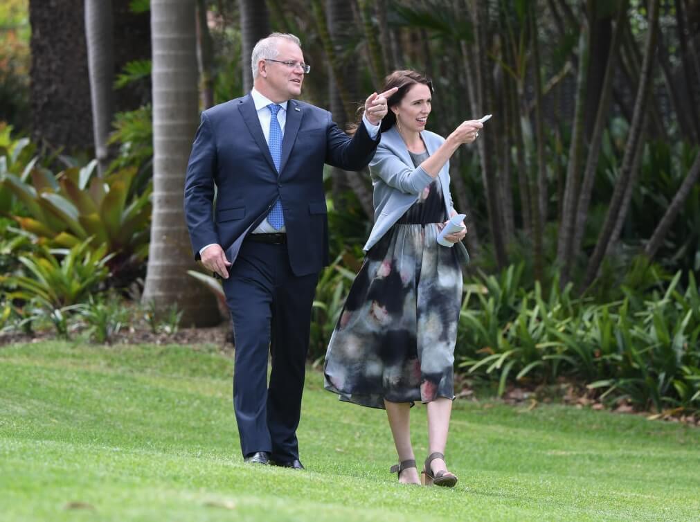 Scott Morrison and Jacinda Ardern discuss a travel bubble