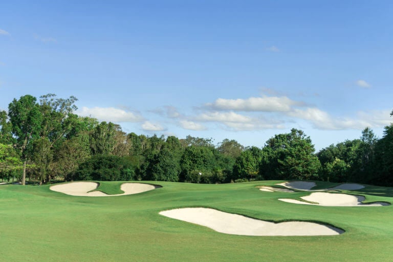 Bunkers spread over the Indooroopilly golf course