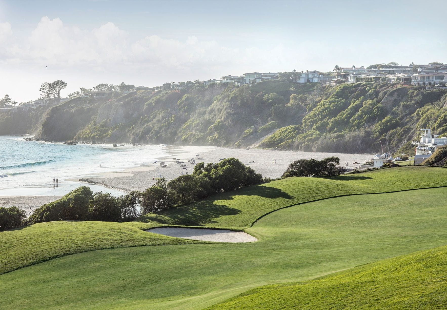 Golf fairway overlooks Pacific Ocean at Monarch Beach Resort