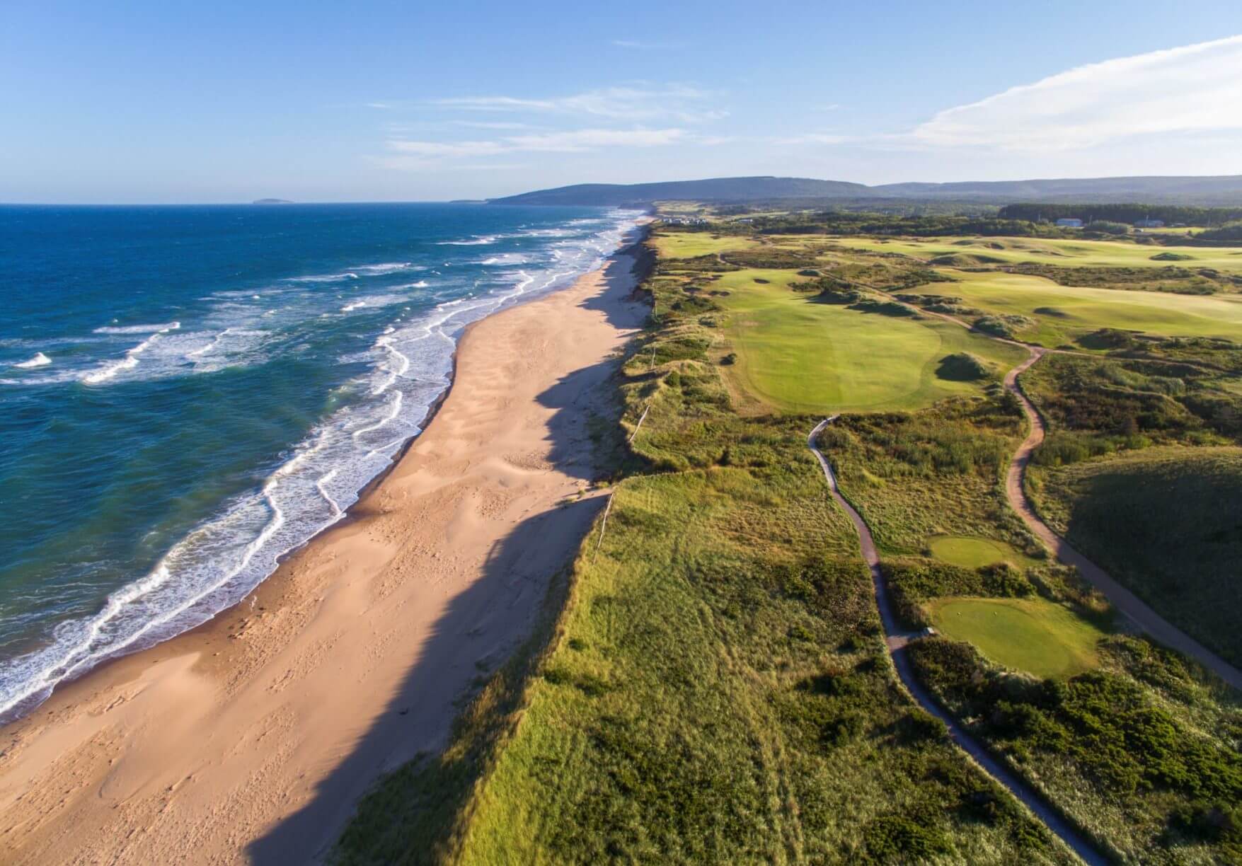 Fifteenth hole runs adjacent to a beach