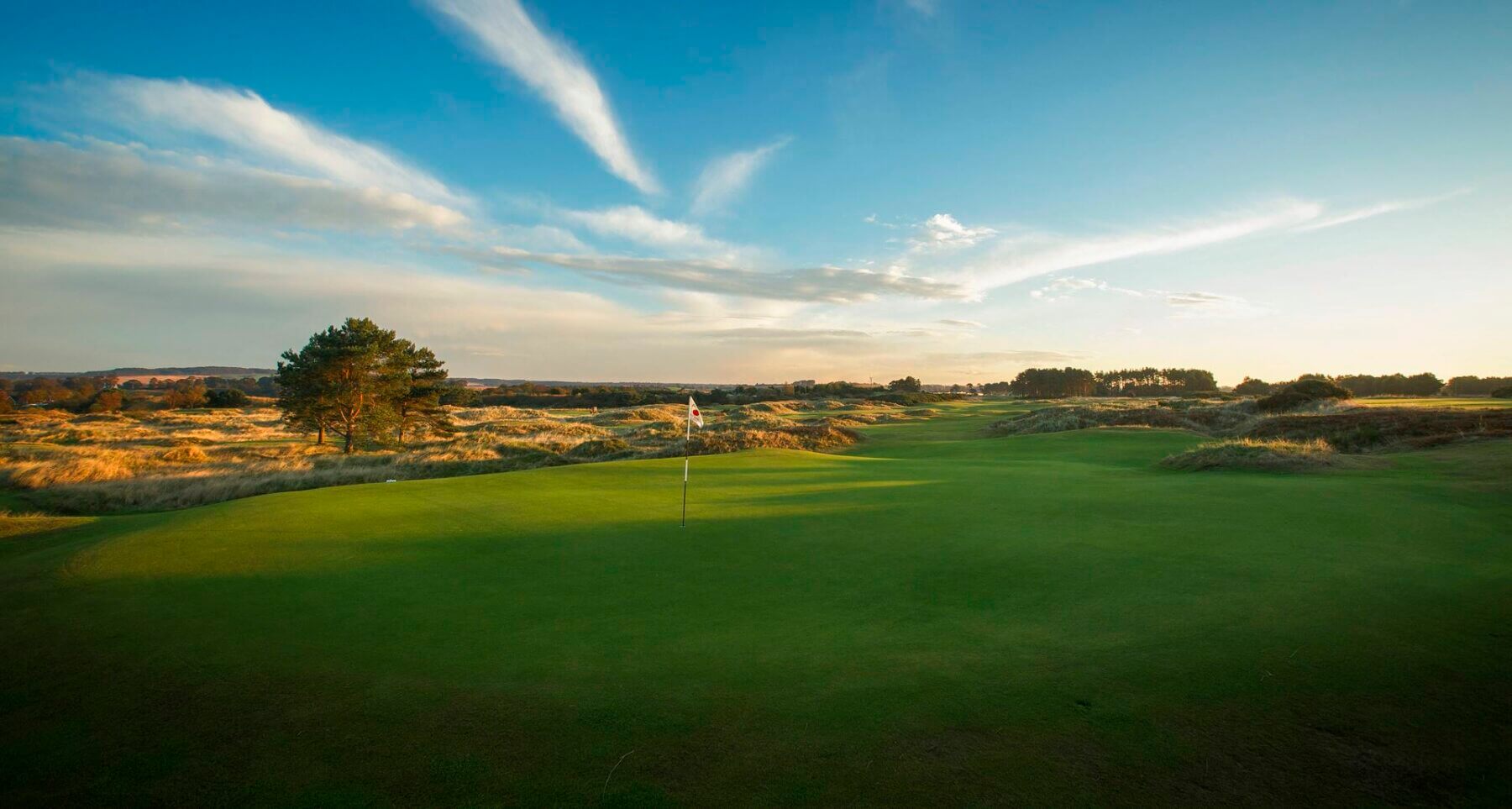 Flag stands in the sixth green at Panmure golf course