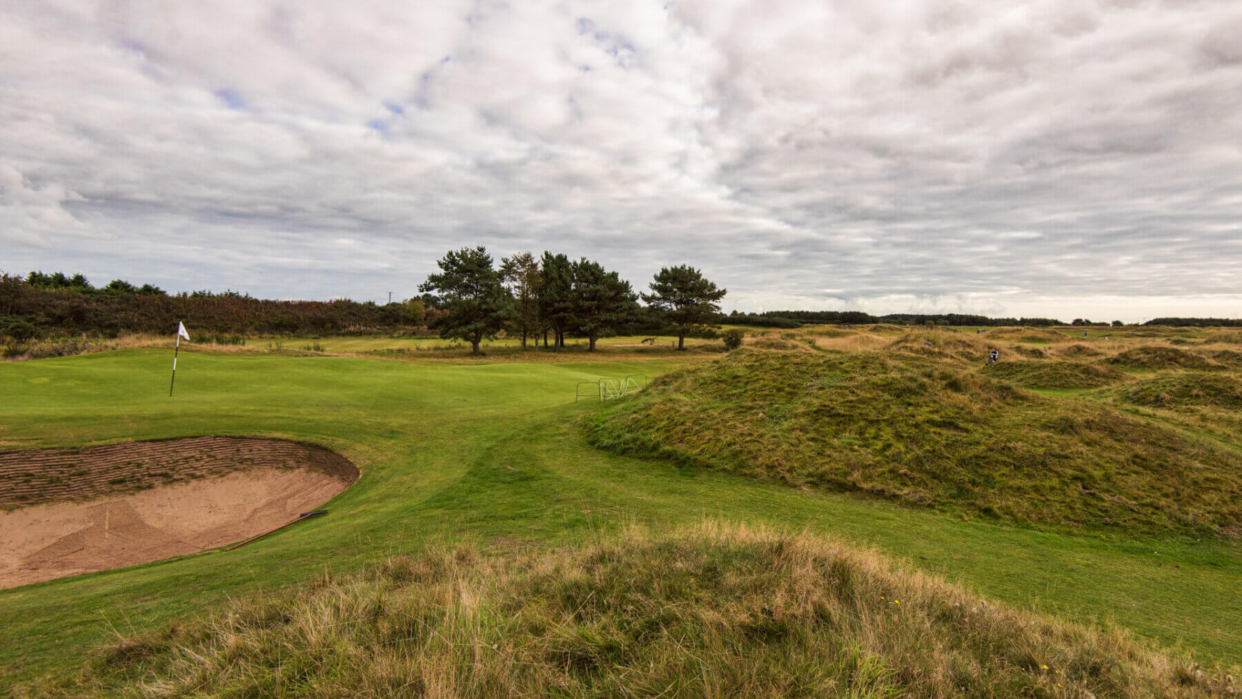 Clouds blanket the Panmure golf course in grey