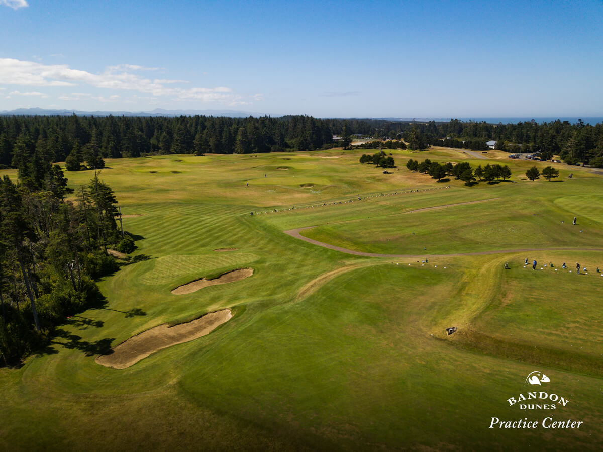 Bandon Dune practice driving range in Oregon