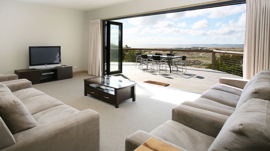 Bunker villa overlooks the Barnbougle Resort