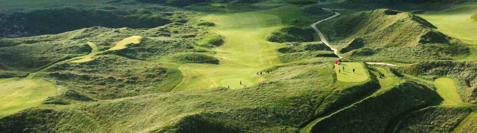 Golfers play Carne Links in Ireland