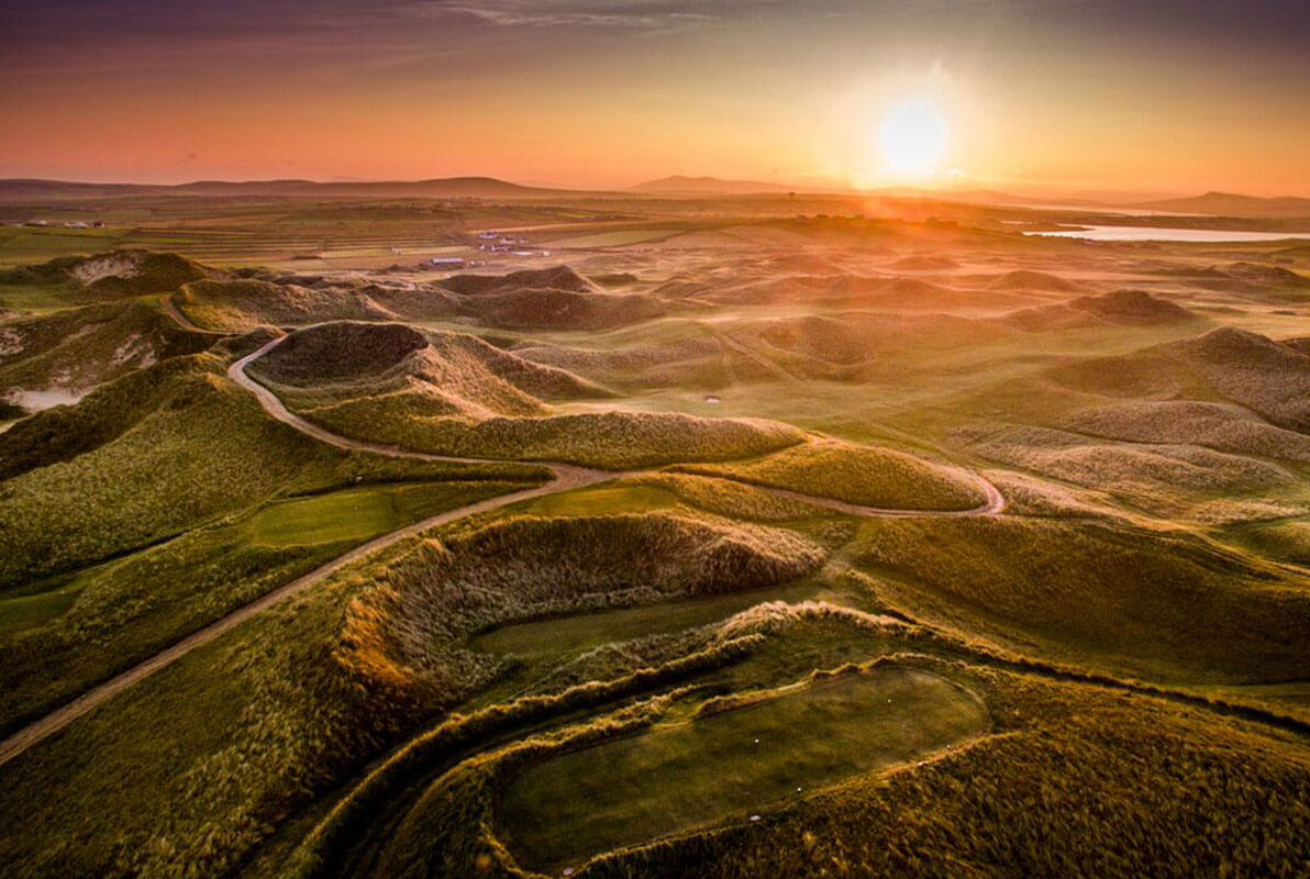 Undulating dunes form Carne Golf Links