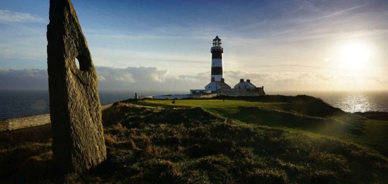 Old Head Links and lighthouse in Ireland
