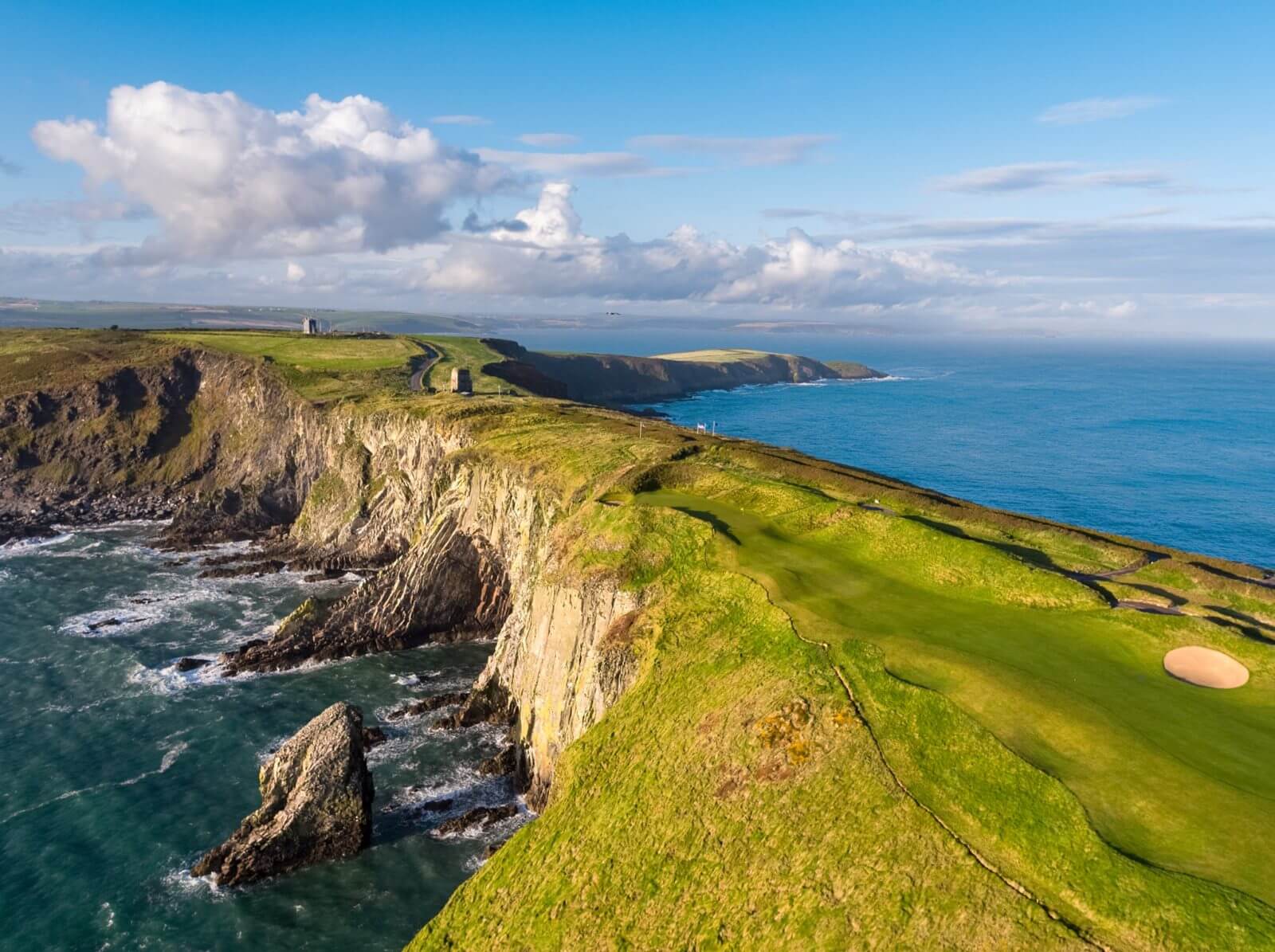 Old Head golf course on narrow peninsula