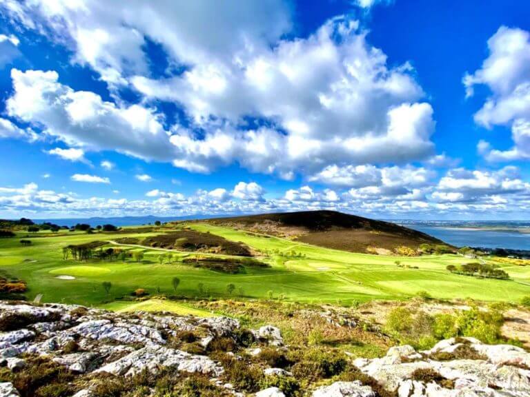 Rock and hills feature at Howth Golf Club