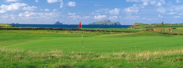 Dingle golf links overlooking Blasket Islands