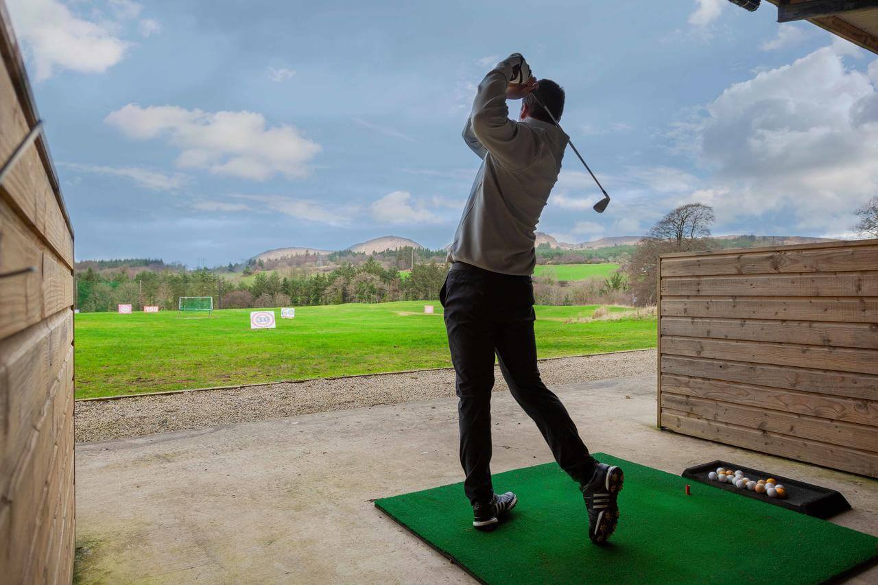 Driving range at Castle Dargan Resort