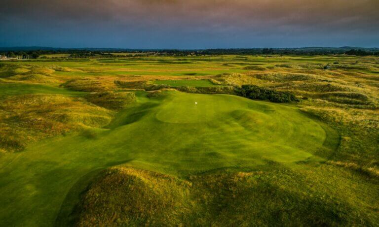 County Louth sixth hole from above