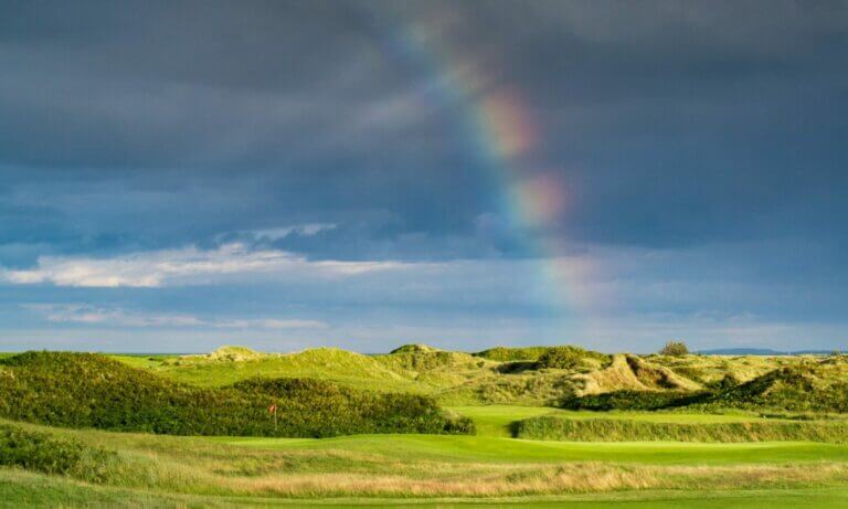 Rainbow over County Louth golf course