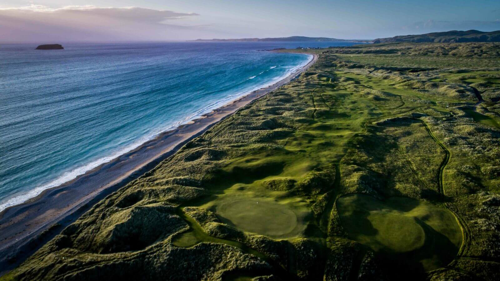Ballyliffin golf course from above