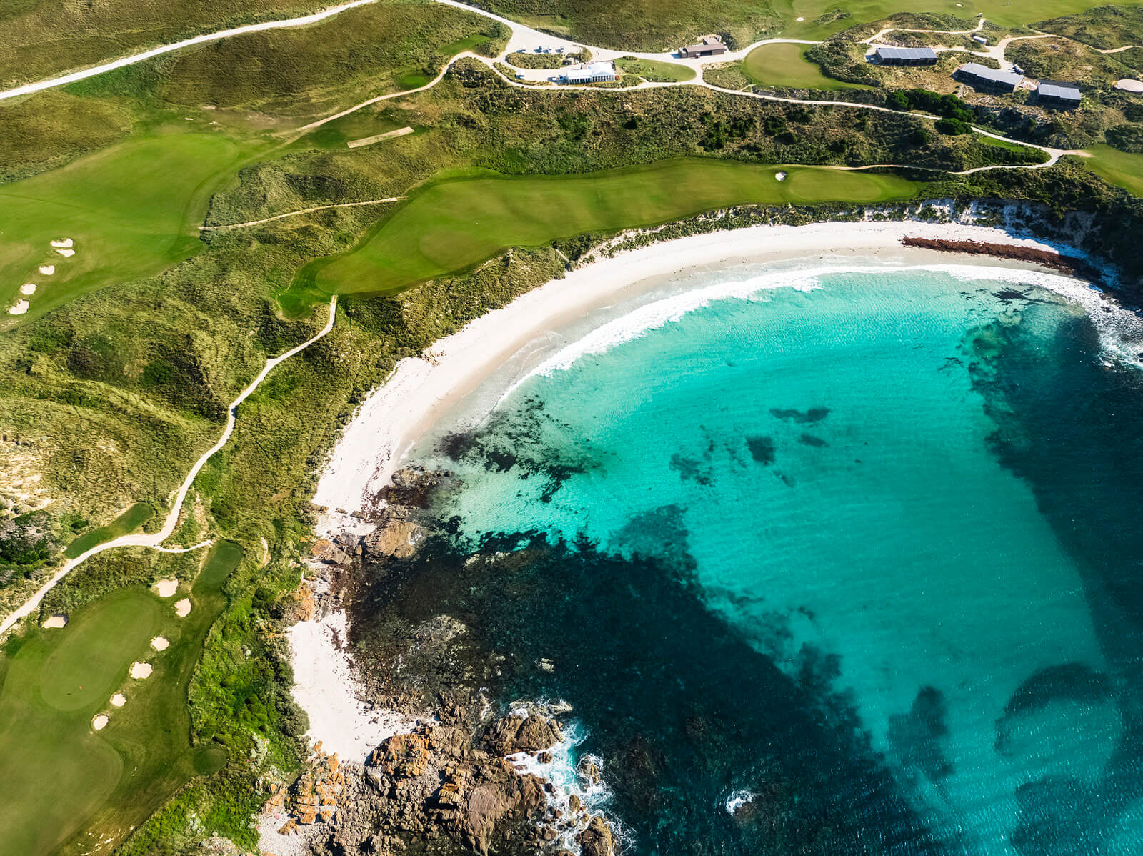 Birds-eye-view of Cape Wickham golf course