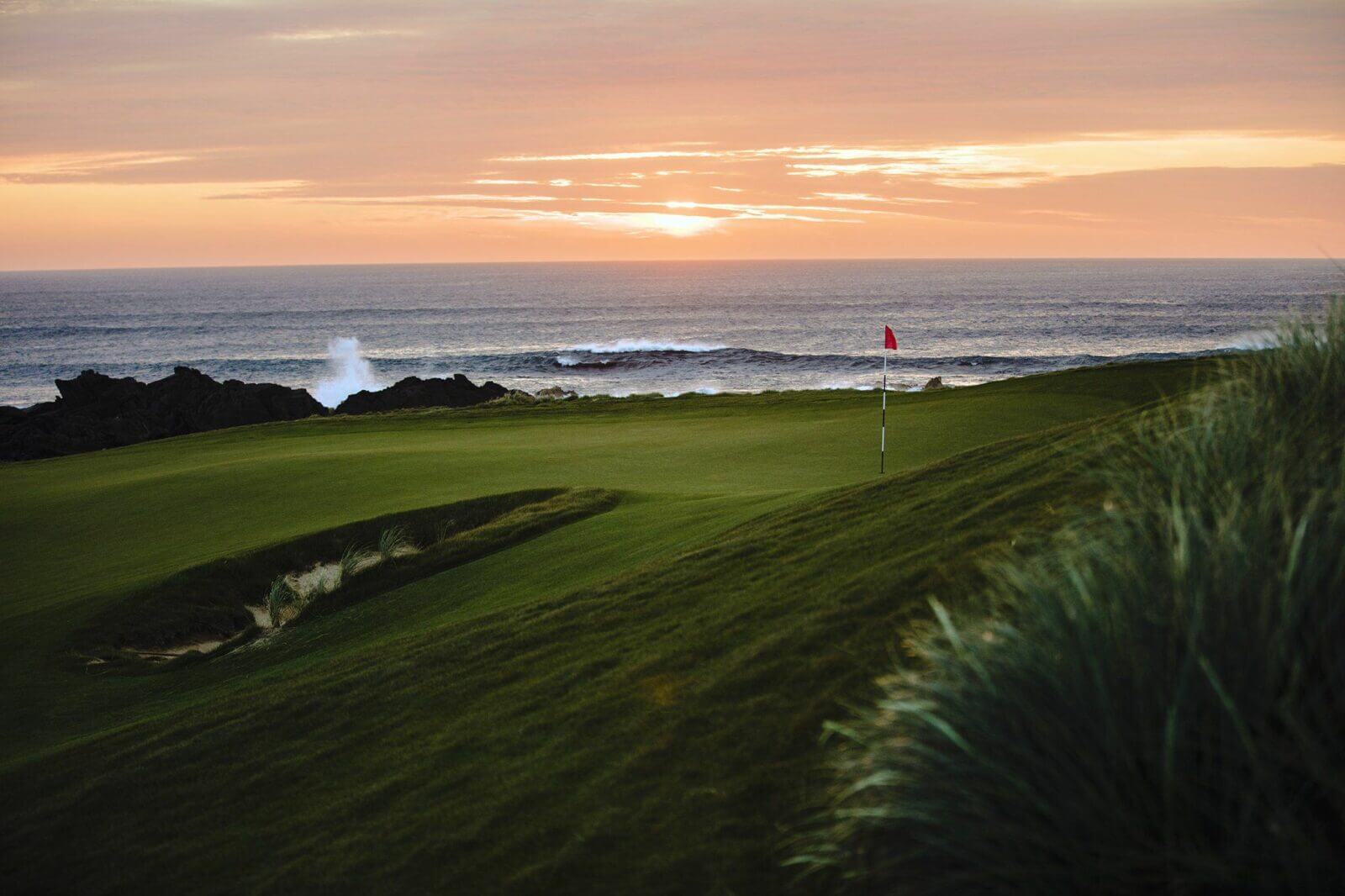 Sunset over Cape Wickham Links