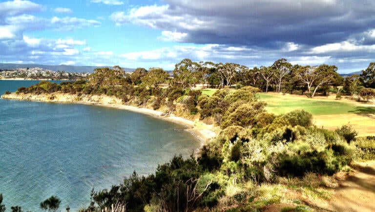 Par five golf hole at Tasmania Golf Club