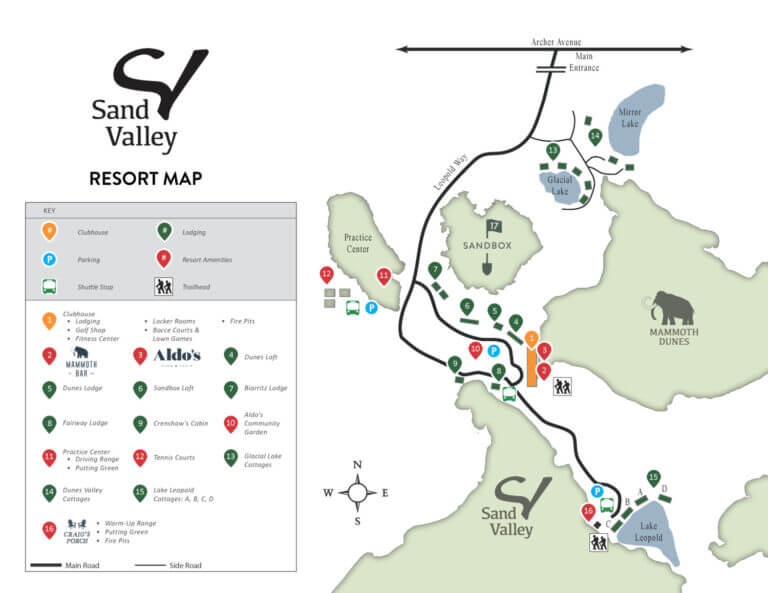 Map of Sand Valley Resort