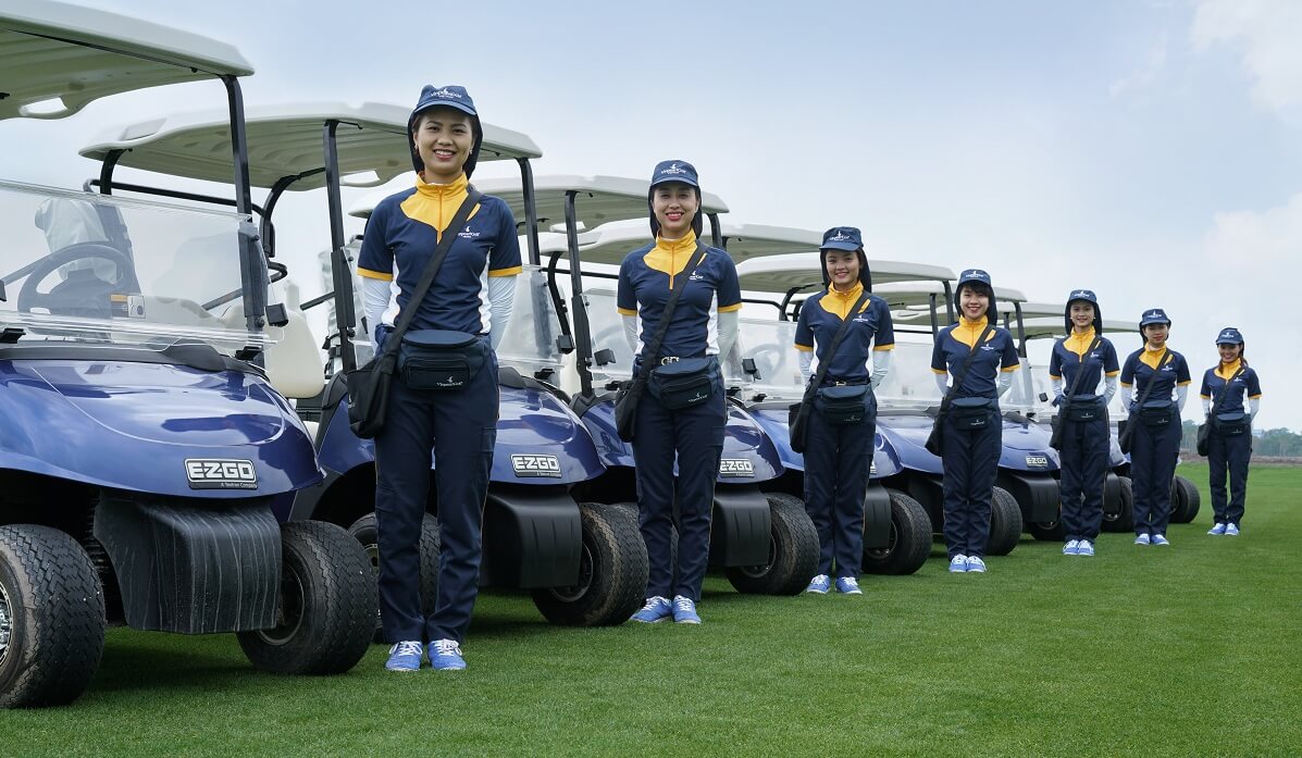 Caddies at Vinpearl Hai Phong golf club