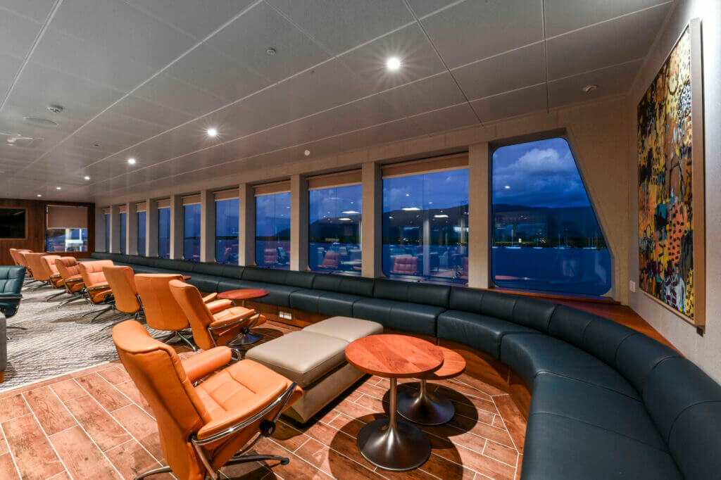 Lecture lounge on the Coral geographer cruise ship